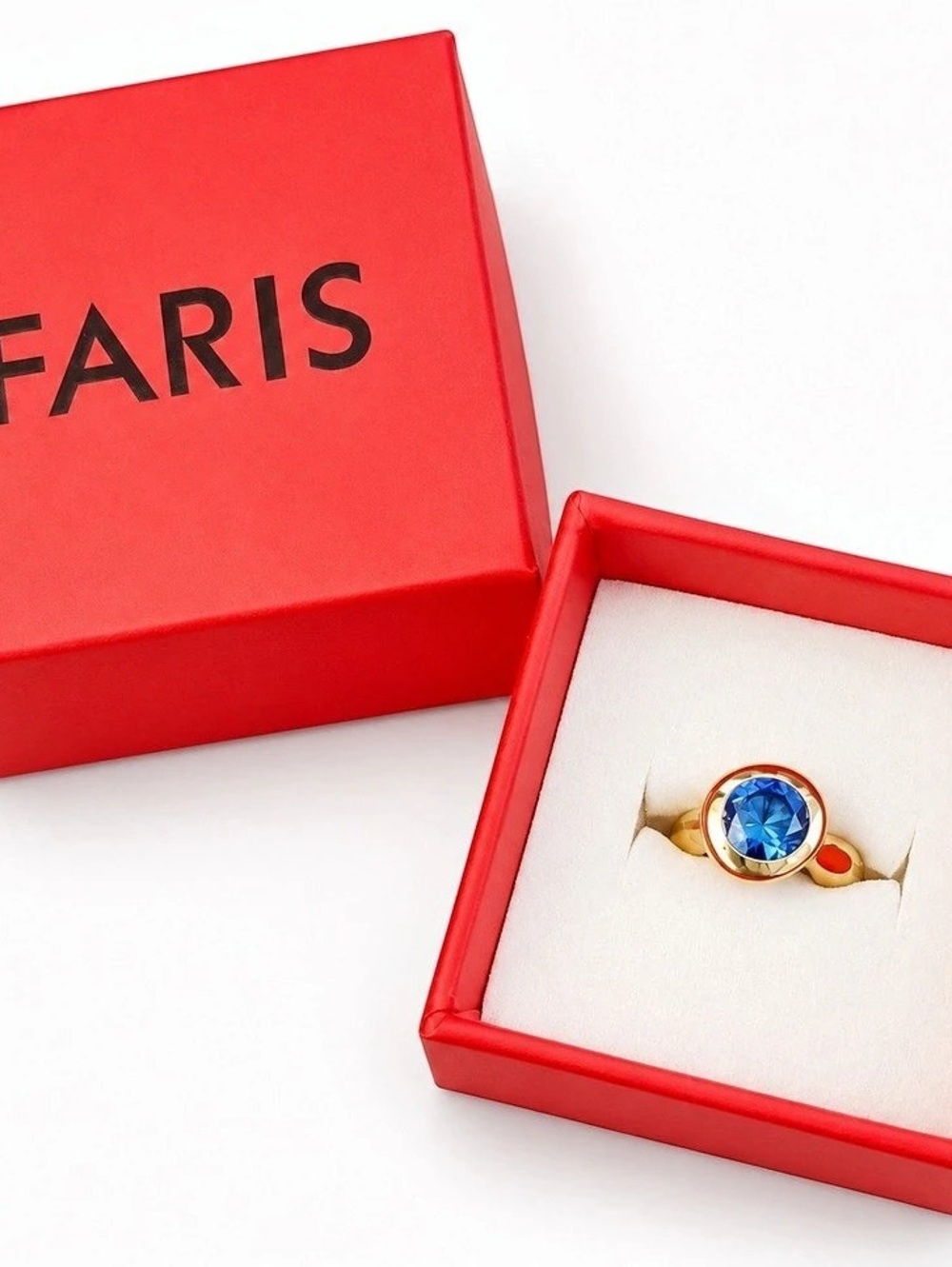 FARIS OH EAR CUFF Gold Plated Lab Blue Sapphire Ear Cuff Earring $185
